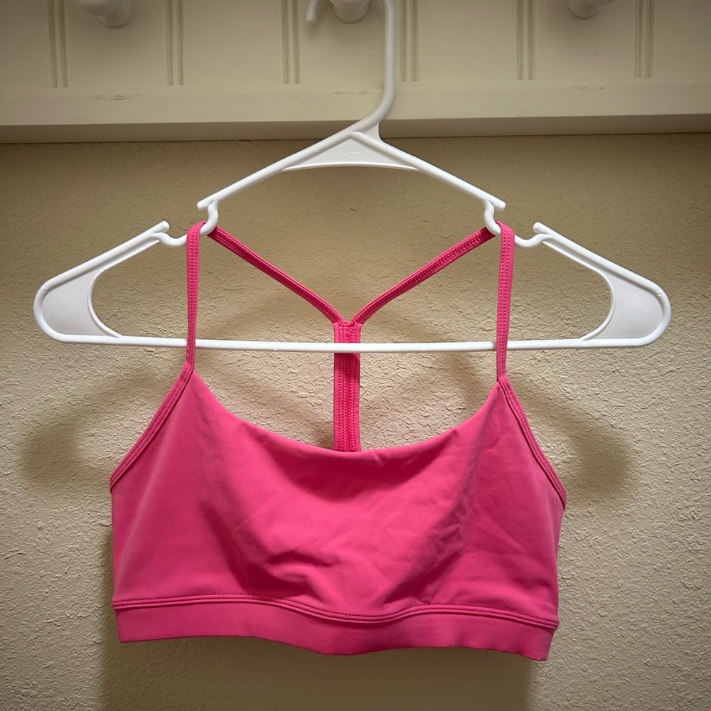 Pink Women's Strappy Athletic Bra